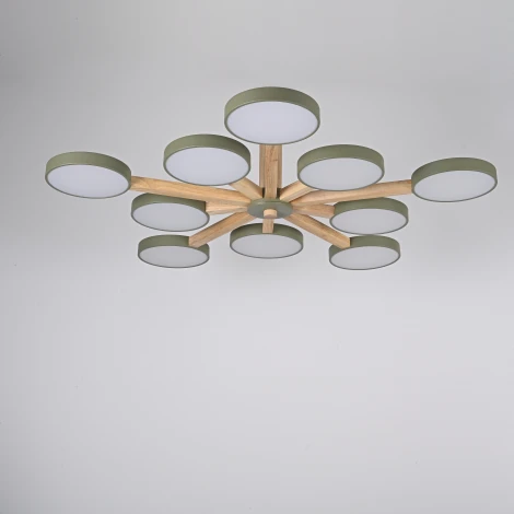 Потолочная люстра Wi-Fi на штанге Turna L10 Khaki By ImperiumLoft Turna-B01 (LED, 220V, голосовое управление, умный дом - Алиса)