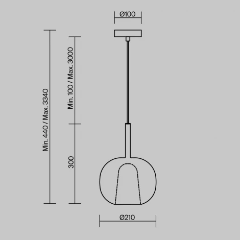 Подвесной светильник Maytoni Duality MOD271PL-01W2 (220V, на проводе, шар)