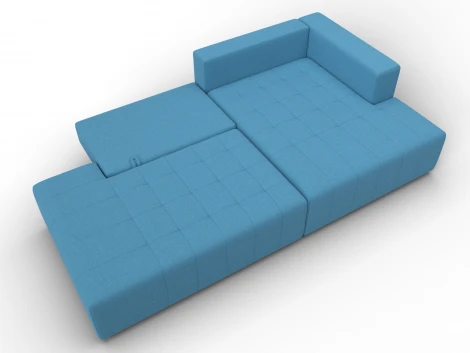 Диван угловой Лига-103 НПБ угол правый (ДСП,Брус,Фанера,Рогожка/Голубой) Лига Диванов 134812