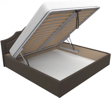 Кровать интерьерная Афина 200 (Коричневый/Рогожка) Лига Диванов арт.123050