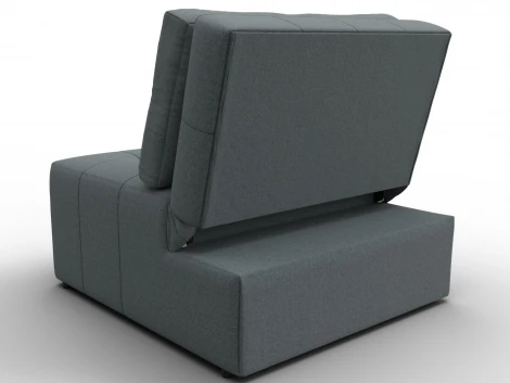 Кресло-кровать Лига-107 (80) (ЛДСП,Брус,Фанера,Рогожка/Серый) Лига Диванов 134892