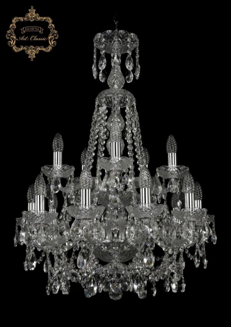 Подвесная люстра Art Classic 11.25 11.25.10+5.200.2d.XL-84.Cr.Sp (220V, хрусталь, на цепи, подсвечник, свеча)