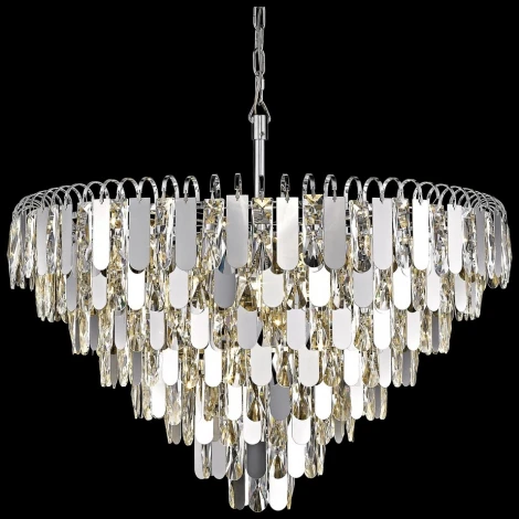 Подвесная люстра ярусная каскадная Wertmark Crescentia WE105.22.103 (220V, хрусталь, на цепи)