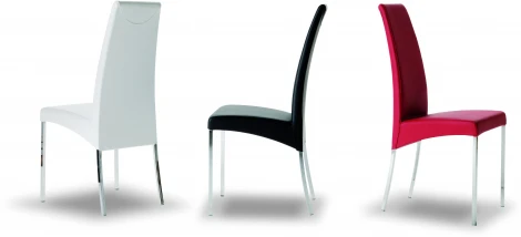 Стул AIDA 04.01 (M089 алюмин./ TR504 черный, экокожа) (арт.04.01.M089TR504)