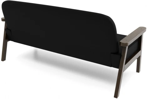 Диван Arsko прямой Флори М венге велюр черный