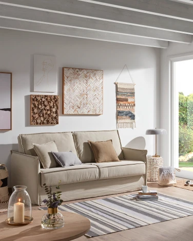 Журнальный стол La Forma (ex Julia Grup) Necoco (Белый/ Манго,Дерево)