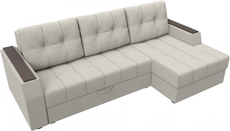 Диван угловой Эмир БС правый угол (Бежевый/Рогожка) Лига Диванов арт.123009