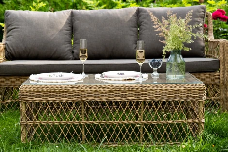 "Гранд Латте" лаунж-зона из искусственного ротанга, цвет соломенный 4SIS арт.УТ-00000564