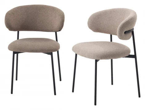 Стул ТРЕНД (TREND) цвет NS04 Крем, букле / черный каркас M-City 64608