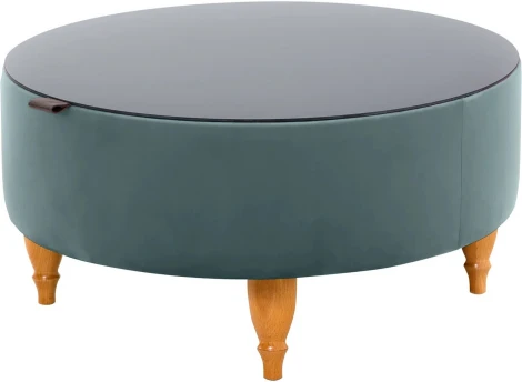 Стол журнальный Italia ОГОГО (арт.339994), (ЛДСП/Бирюзовый)