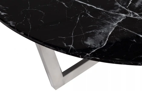 Журнальный стол Garda Decor 33FS-CT2029-BS (Хром/Черный мрамор)