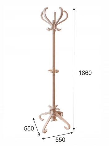 Вешалка напольная В 10Н белый ясень от фабрики Mebelik