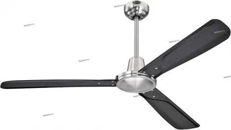 Вентилятор потолочный с настенным регулятором Westinghouse Urban Gale, 3 лопасти, хром, черный