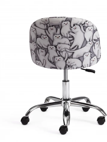 Кресло MELODY ткань/флок, серый, Cats/29 Tetchair 19026