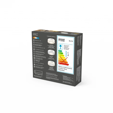 Настенно-потолочный светильник светодиодный Gauss BL216
