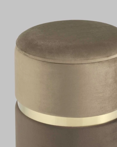 Пуф Кэрри с ящиком велюр коричневый УТ000025557