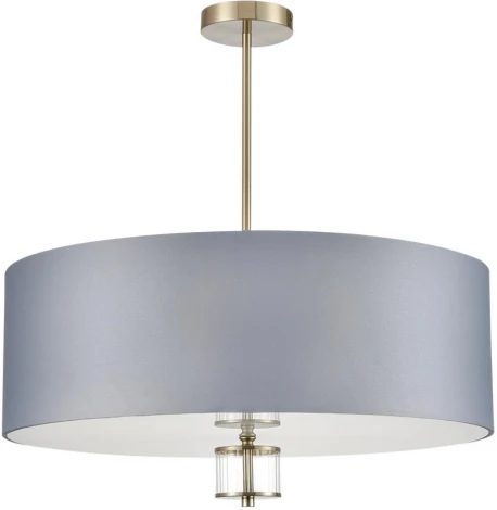 Потолочная люстра на штанге Lumion Damona 8108/7C латунь титаниум/серый, металл/текстиль/стекло E14 7*40W 220V (круглые)