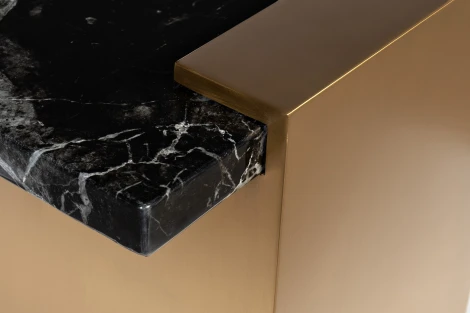 Журнальный стол Garda Decor 33FS-CT1470-BBS (Бронзовый/Черный)