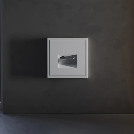 Накладка для розетки TV+RJ45 кат. 6 (серый) Voltum S70 VLS002716