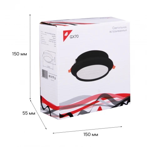 Точечный светильник Reluce 70001-9.0-001RLD GX70 BK