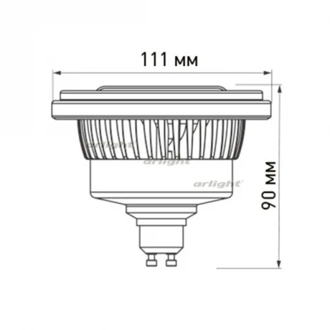 Лампочка светодиодная таблетка прозрачная GU10 12W 3000K Arlight FORT 026880