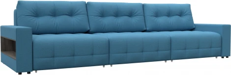 Диван прямой с полками Лига-053 НПБ Лонг Лига Диванов (Рогожка) арт.128910