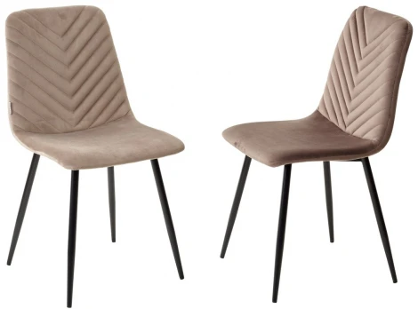 Стул DUKE BLUVEL-40 BEIGE, велюр / черный каркас М-City