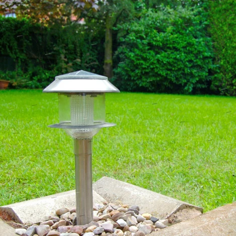 Светильник грунтовый уличный светодиодный на солнечных батареях Horoz Venus, 1 плафон, никель с прозрачным