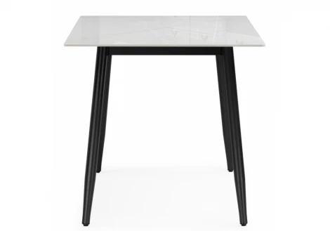 Кухонный стол Woodville Rion 120 белый мрамор / черный