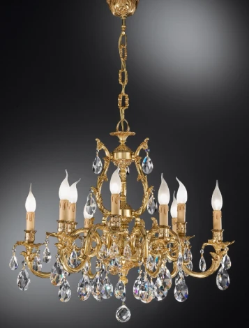 Подвесная люстра Nervilamp 1635 1635/6+3 (220V, на цепи, подсвечник, свеча)