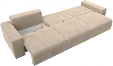 Диван прямой Лига-036 НПБ Классик Лонг (Бежевый/Велюр) Лига Диванов арт.121322