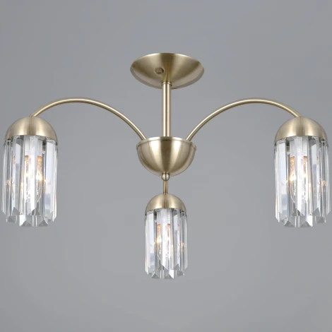 Потолочная люстра на штанге ILLUMICO IL0599-3CSQ-24 AB LYRA (220V, хрусталь)