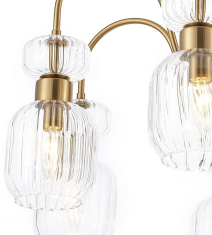 Потолочная люстра на штанге Escada Gloss 1141/8PL Clear (220V)