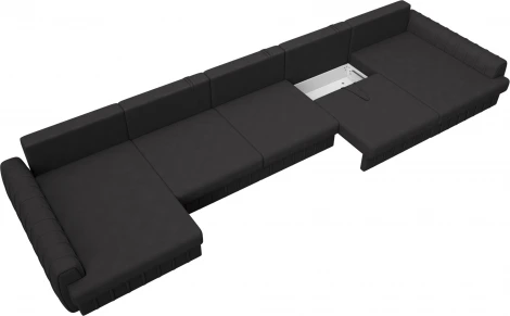 Диван П-образный Лига-057 НПБ МегаЛонг Лига Диванов (Замша) арт.129371