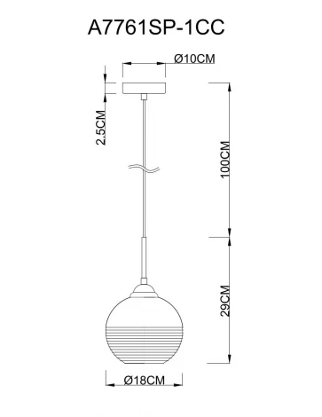 Подвесной светильник Arte Lamp Wave A7761SP-1CC