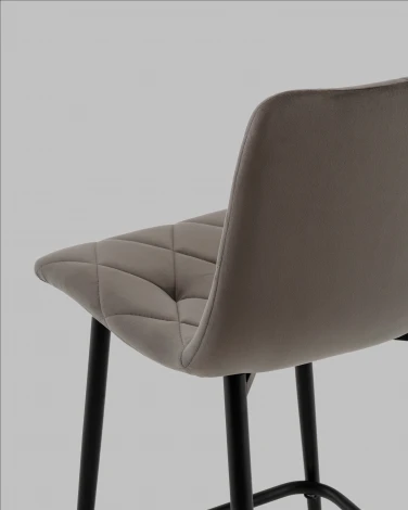 Стул полубарный Одди Diamond велюр темно-серый Stool Group арт.УТ000040901