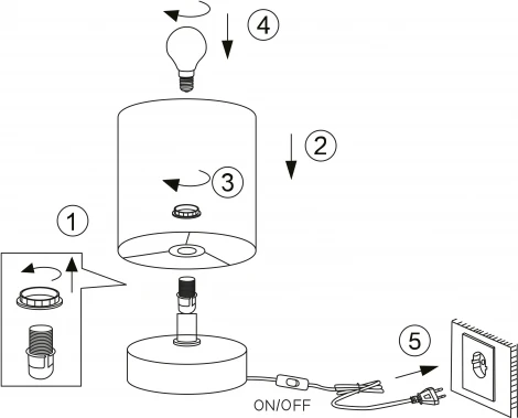 Настольная лампа Rivoli Eleanor 7070-502 (220V, выключатель, круглые)