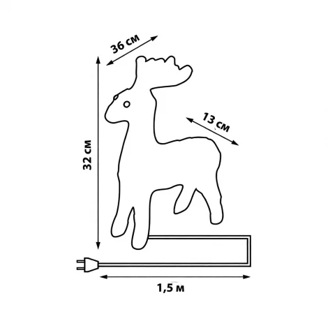 Световая фигура Uniel ULD-M3739-040/STA WHITE IP20 DEER (LED, 220V, животные, олень)