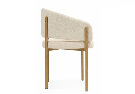 Стул на металлокаркасе Janin white / wooden metal 15931