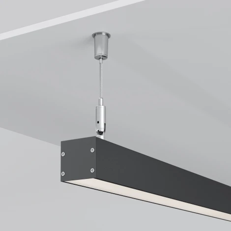 Радиусный профиль 35x35 линейный черный 2.5м Maytoni Радиусный профиль ALM-3535R-B-D-2.5M