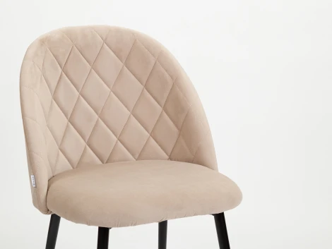 Стул MyFar Джозефина пыльно-бежевый велюр MF1028-1