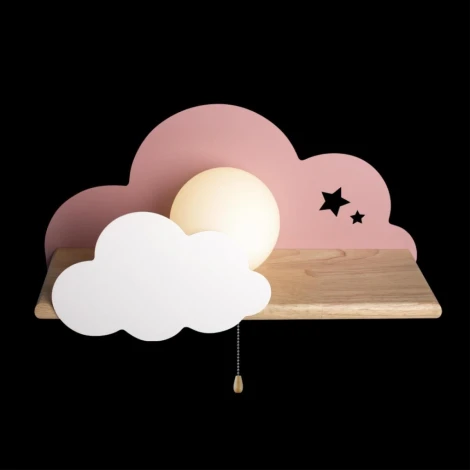 Настенный светильник Loft It Axel 10134 Pink (для детской, 220V, выключатель, шар)