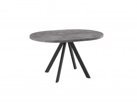 Стол D100, Дымчатая керамика/черный МАМАДОМА Рондо М 101980