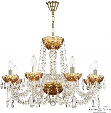 Подвесная люстра Bohemia 5402 5402/8/240 G Amber/M-1F