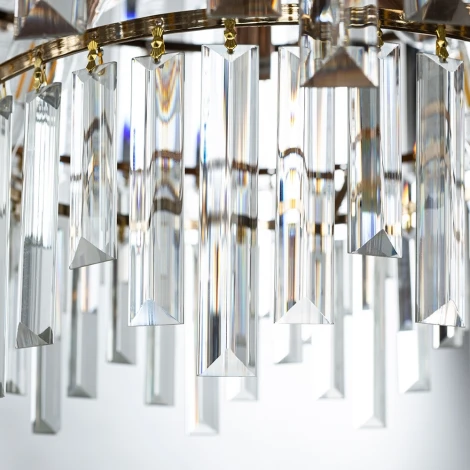 Подвесная люстра Arte Lamp Nicoletta A1052SP-10GO (220V, хрусталь, на тросе)