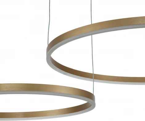 Подвесной светильник Galass V000011L (14001/2P Gold) (LED, 220V, пульт управления, на тросе, кольцо)