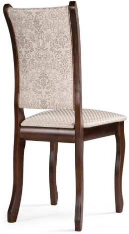 Деревянный стул Woodville Вилмот темный орех / бежевый 527062