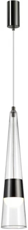 Подвесной светильник Odeon Light Lump 5044/12L глянц.темн.хром/прозрачный/металл/стекло LED 12W 3000K 1334Лм (220V, на проводе)