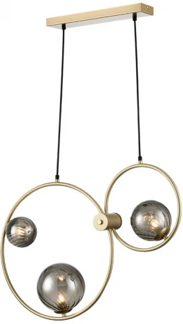 Подвесной светильник Lumion Ornato 8036/3 шампань/дымчатый, металл/стекло G9 3*35W 220V (на проводе, шарики)