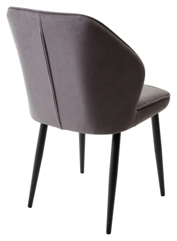 Стул VENA, цвет B28 Темно-серый, велюр / черный каркас